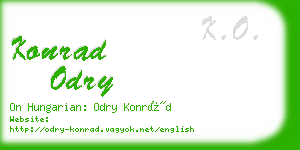 konrad odry business card